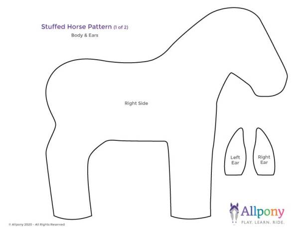 Stuffed Horse Toy Template - Image 2